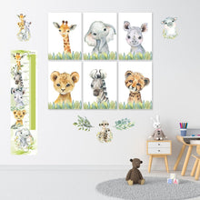 Load image into Gallery viewer, Baby Safari Animal Wall Art