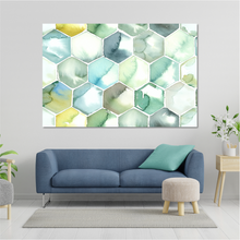 Load image into Gallery viewer, Abstract Hexagon Green