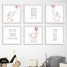 Load image into Gallery viewer, Elephant Pink Balloon Dream Big freeshipping - Beautiful Spaces Store