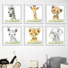 Load image into Gallery viewer, Safari Animals in Green Grass freeshipping - Beautiful Spaces Store
