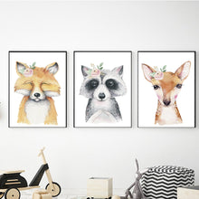 Load image into Gallery viewer, Forest Friends with Flowers freeshipping - Beautiful Spaces Store
