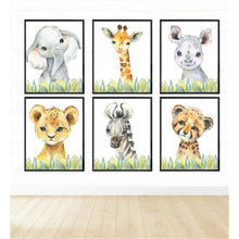 Load image into Gallery viewer, Safari Animals in Green Grass freeshipping - Beautiful Spaces Store