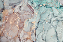 Load image into Gallery viewer, Abstract Rose Gold and Turquoise