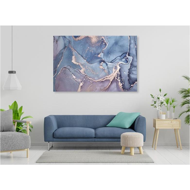 Purple Gold Abstract Canvas