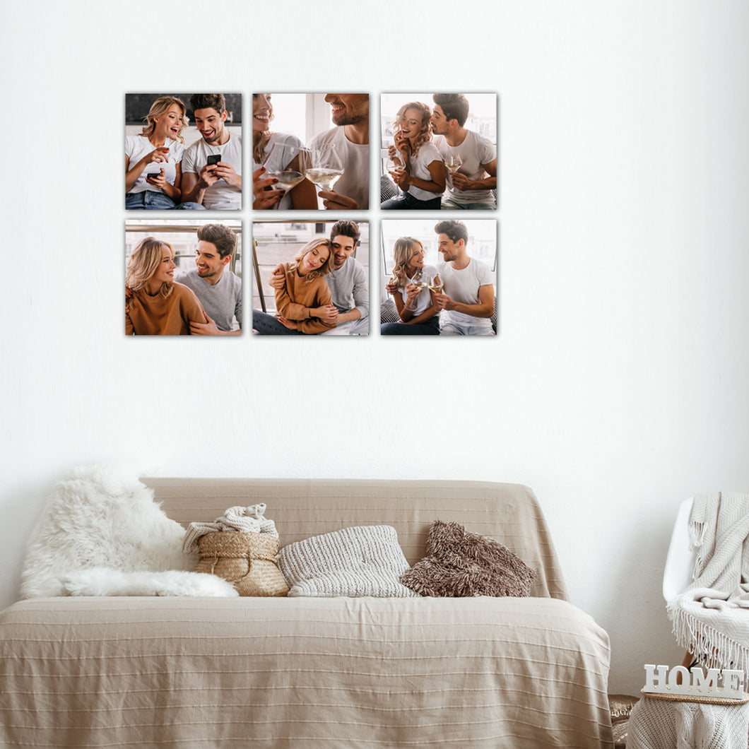SELF SERVICE Re-stickable Square Memory Blocks  - no tools required to hang!