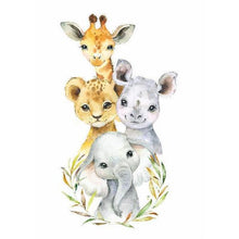 Load image into Gallery viewer, Baby Safari Animal Wall Art

