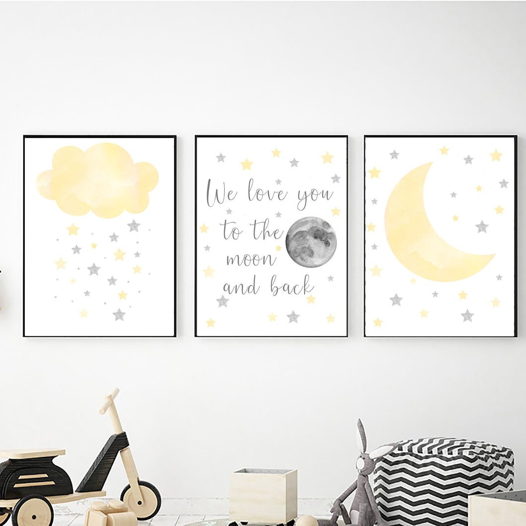 Cloud and Moons in Yellow