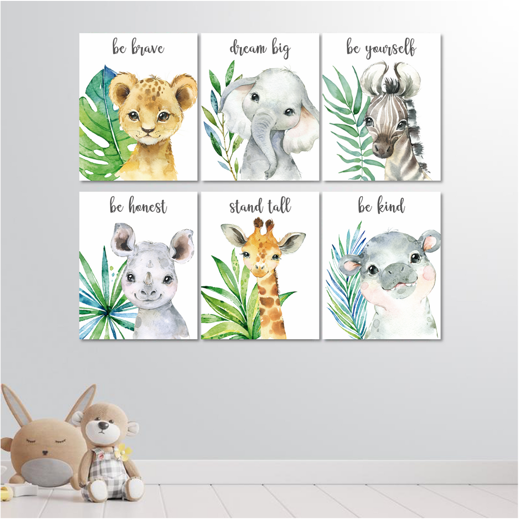 Safari Animals Be Bold in Leaves