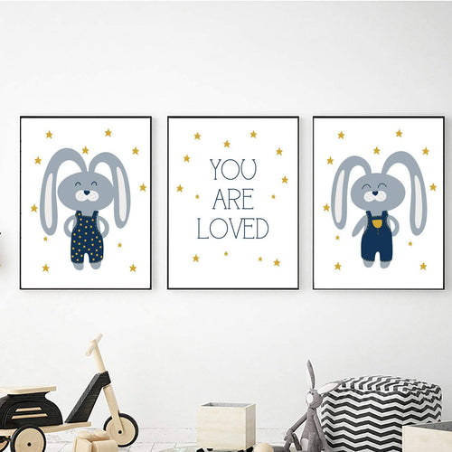 Bunny Blue You are Loved freeshipping - Beautiful Spaces Store