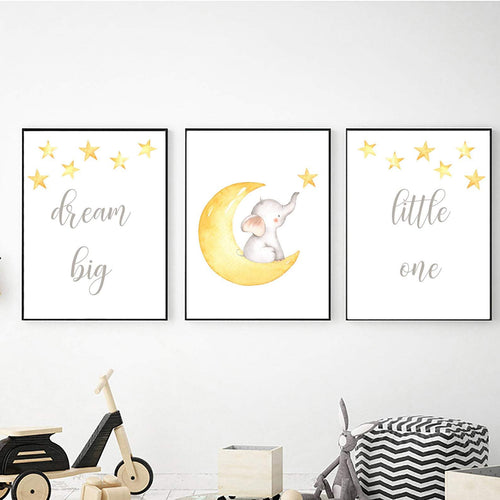 Elephant on Moon Dream Big freeshipping - Beautiful Spaces Store