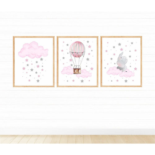 Pink Clouds Balloon and Ellie on Cloud freeshipping - Beautiful Spaces Store