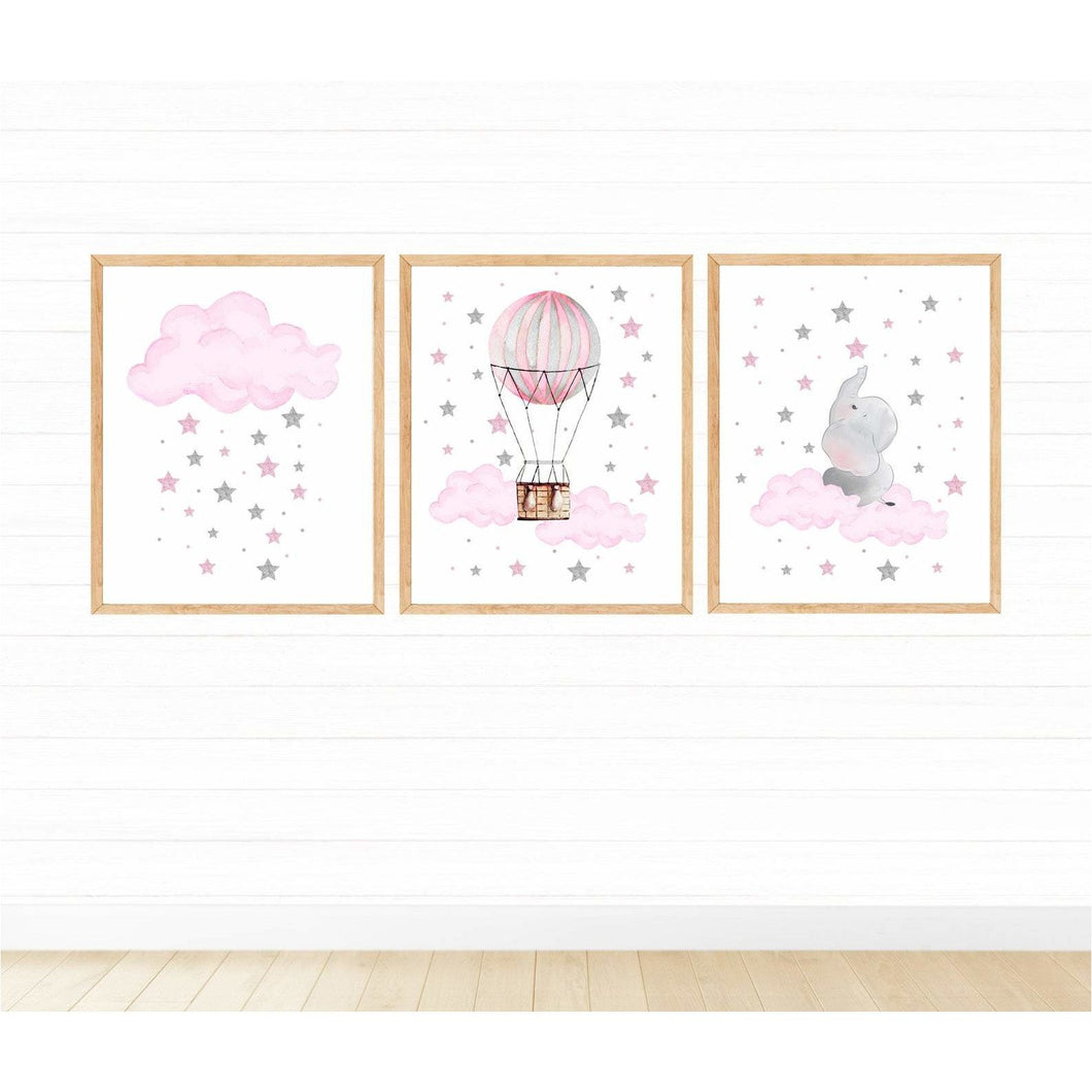 Pink Clouds Balloon and Ellie on Cloud freeshipping - Beautiful Spaces Store