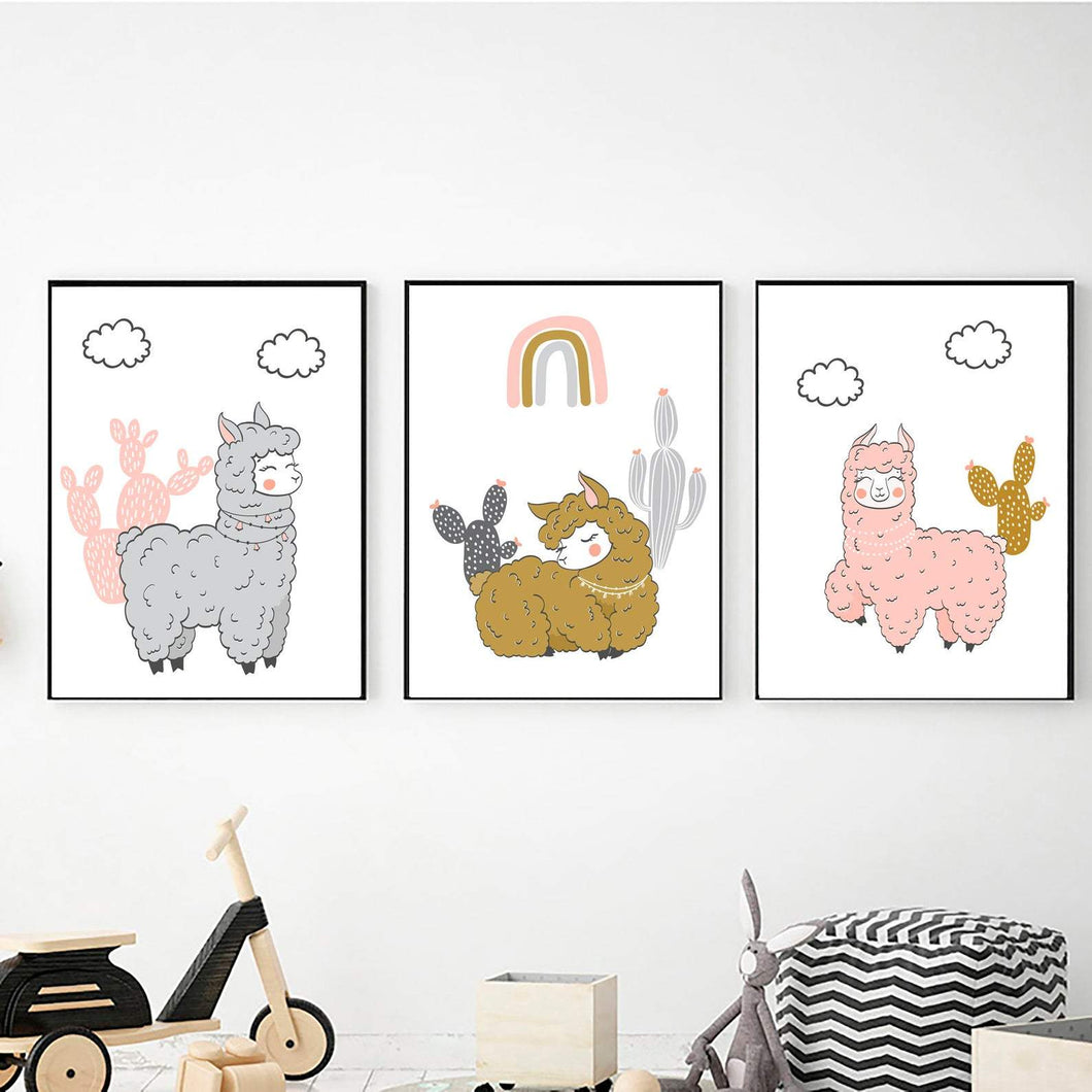 Llamas and Rainbows freeshipping - Beautiful Spaces Store