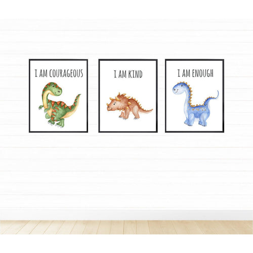 Dinosaur Kind and Courageous freeshipping - Beautiful Spaces Store