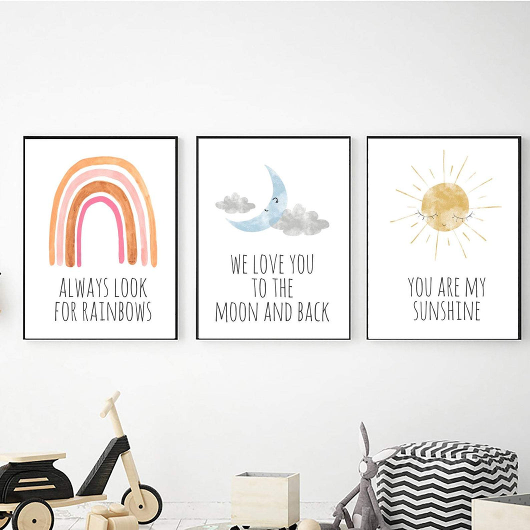 Rainbow Moon and Sun freeshipping - Beautiful Spaces Store