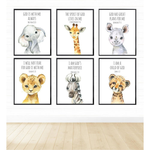 Safari Animals Bible Verse freeshipping - Beautiful Spaces Store